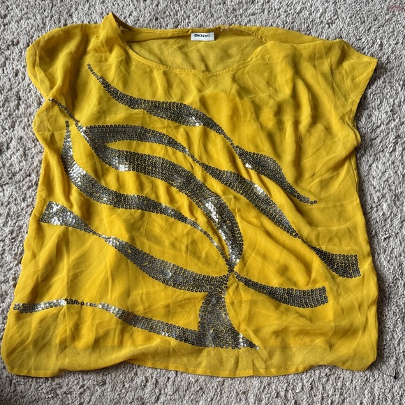 DKNYC Tops - DKNYC Golden Yellow Blouse